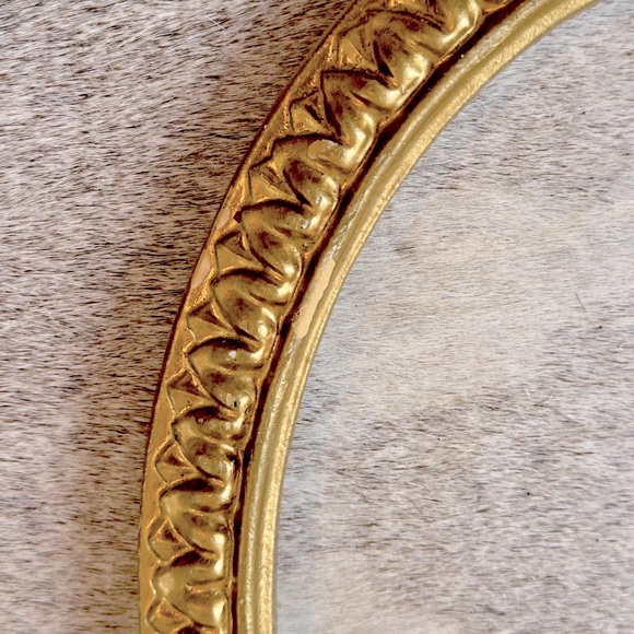 VINTAGE Shabby Chic Bows Gold Oval Wooden Empty Frame 11” x 13” Opening 9.5 x 7 - Picture 7 of 16